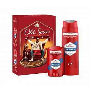Old Spice Xmass sada Whitewater tuhý deodorant a sprchový gel 50 ml + 250 ml