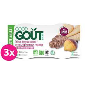 GOOD GOUT BIO Topinambur s tuřínem a pastinákem 3 x (2x190 g)