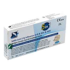 DeepBlue 5v1 antigenní test Covid Chřipka A+B RSV Adenovirus 1ks
