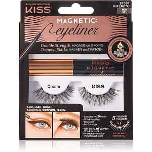 KISS Magnetic Eyeliner & Eyelash Kit magnetické řasy 07 Charm 1 pár