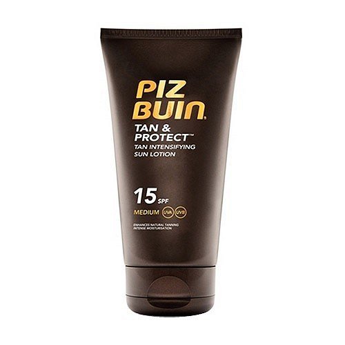 Piz Buin Tan Intensifying Sun Lotion SPF 15 opalovací mléko urychlující opalování 150 ml + dárek PIZ BUIN - letní šátek