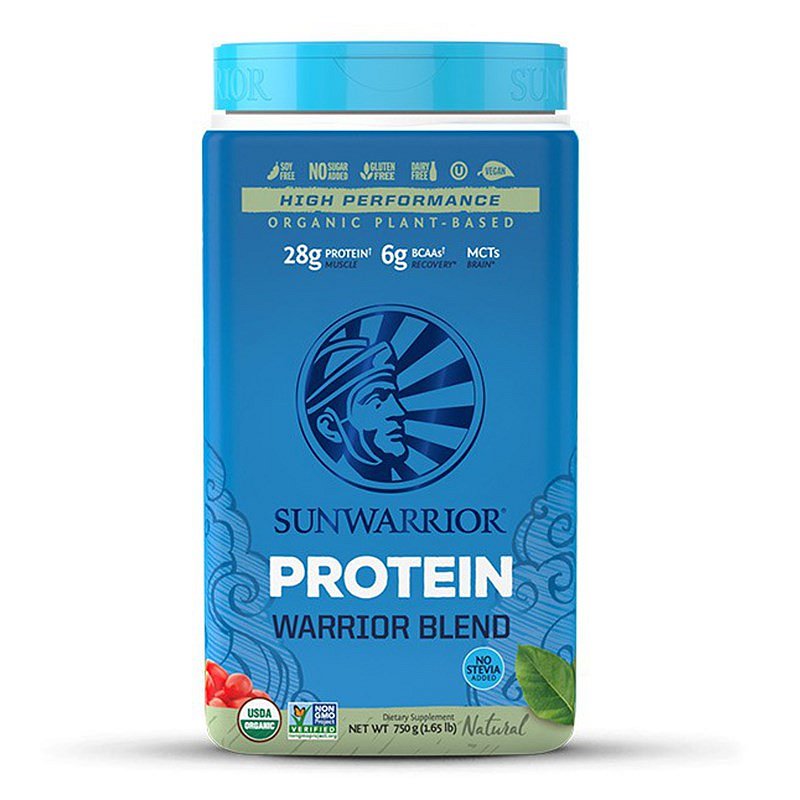 Sunwarrior Protein Blend BIO natural (Hrachový, konopný protein a goji) 750g
