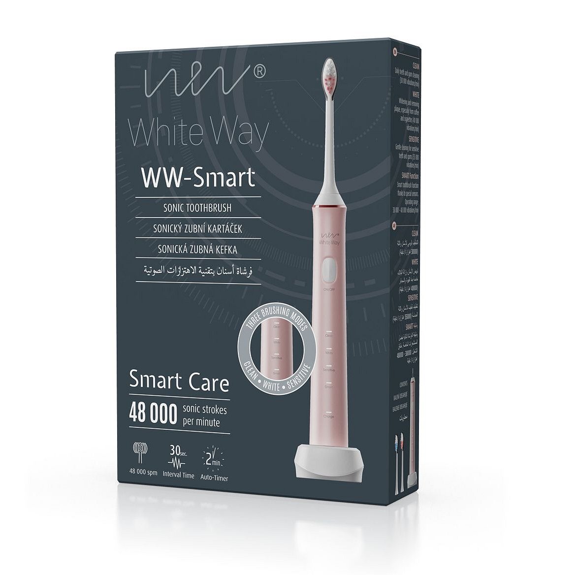 Biotter WW–Smart sonický zubní kartáček růžový