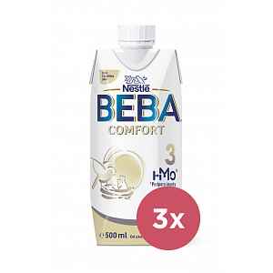 4x BEBA COMFORT 3 HM-O batolecí tekutá mléčná výživa 12+, tetra pack 500 ml