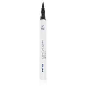 Korres Liquid Color Eyeliner voděodolná oční linka ve fixu odstín 01 Black 1 ml