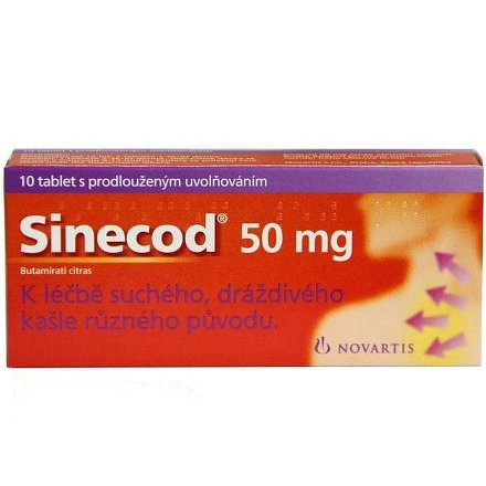 Sinecod 50mg tbl.pro. 10x50mg