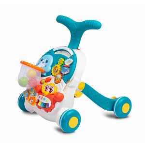 Toyz Dětské interaktivní chodítko, stoleček s příslušenstvím 2v1, , tyrkysové