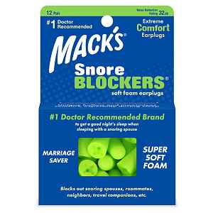 MACKS Snore Blockers špunty do uší 12 párů