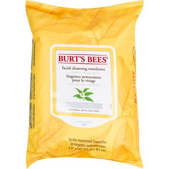 Burt’s Bees White Tea vlhčené čisticí ubrousky  30 ks