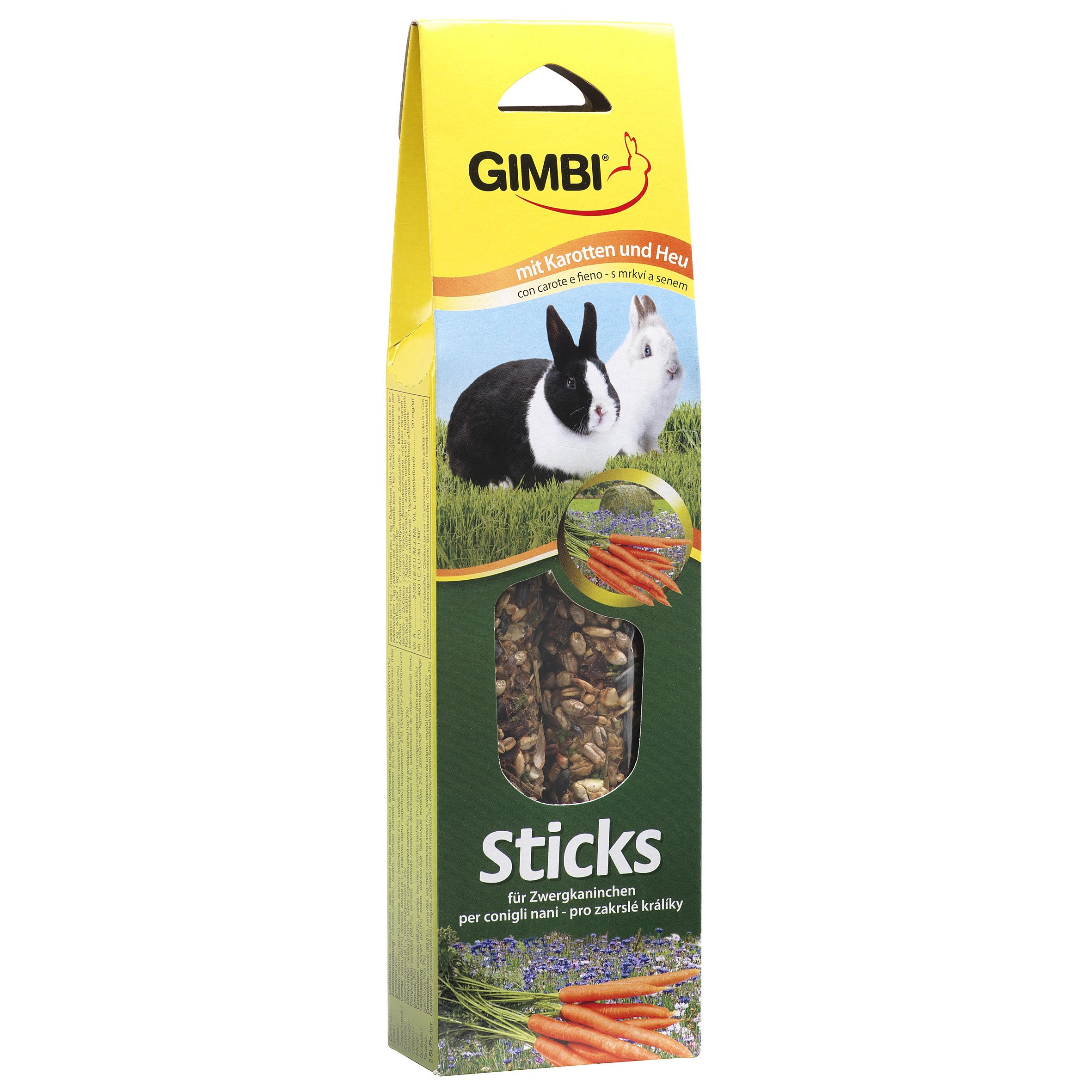 Gimbi Sticks králík bylinky+seno 2ks