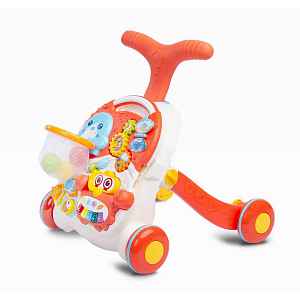 Toyz Dětské interaktivní chodítko, stoleček s příslušenstvím 2v1, , oranžové
