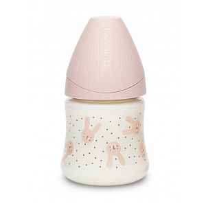 Suavinex Hygge Premium Láhev 150 ml S králík - růžová