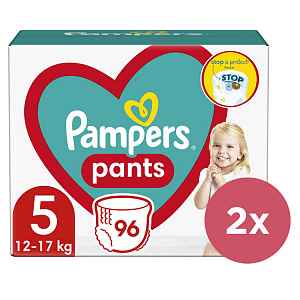 2x PAMPERS Pants Kalhotky plenkové jednorázové 5 (11-18 kg) 96 ks - MEGA PACK