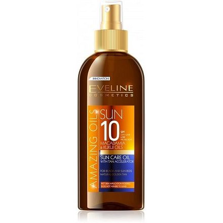 Eveline Cosmetics Amazing Oils opalovací olej SPF10 s akcelerátorem 150 ml