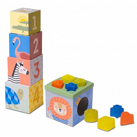 Taf Toys Sada kostek a tvarů Savana