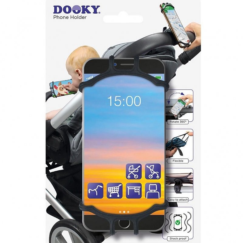 Dooky Univerzální držák na mobilní telefon Black 1ks