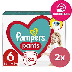 2x PAMPERS Pants Kalhotky plenkové jednorázové 6 (15 kg+) 84 ks - MEGA PACK