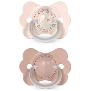 Suavinex Butterfly Wonderland SX Pro Physiological 0-6 m dudlík Pink 2 ks