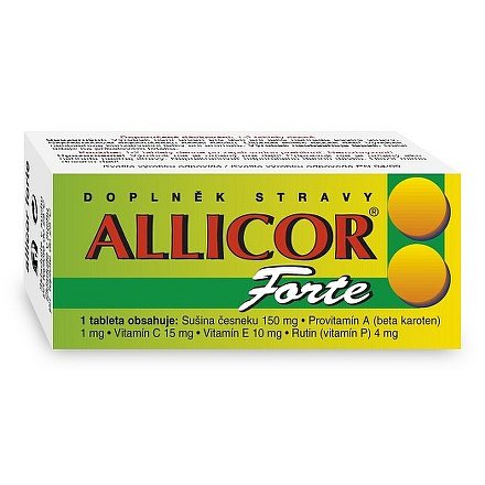 Allicor Forte česnek tablety 60 +C+E+P+BETA