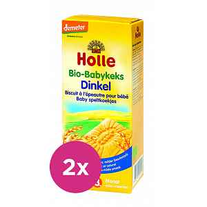 2x HOLLE Bio Dětské špaldové keksy, 150 g