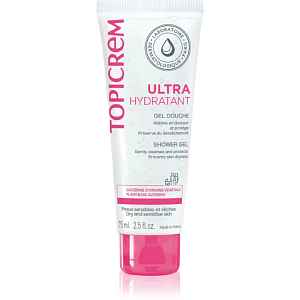 Topicrem UH BODY Gentle Cleansing Gel jemný mycí gel na obličej, tělo a vlasy 75 ml