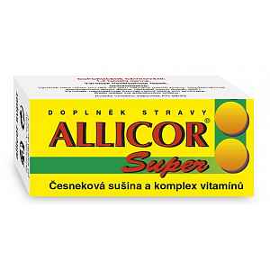 Allicor Super česnek+vitamin.tablety 60