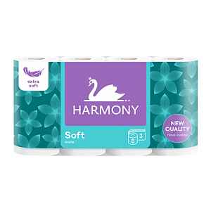 Harmony Toaletní papír Extra Soft 3vrstvý, různé druhy 8 ks 134,4 m