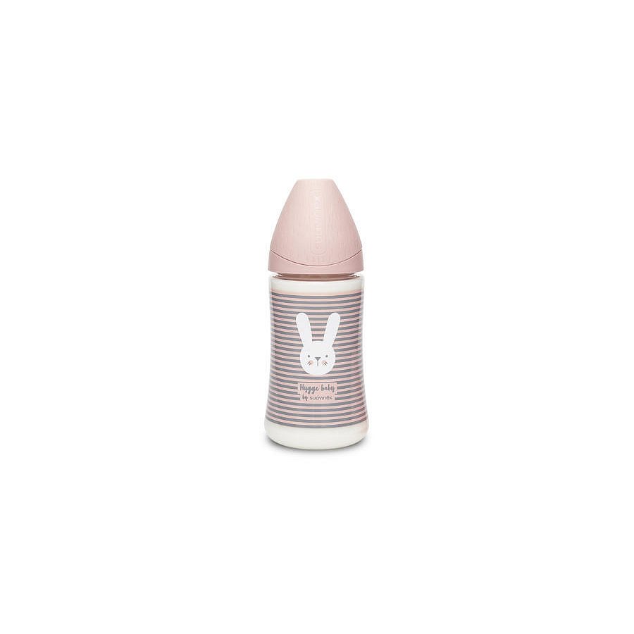 Suavinex Hygge Premium Láhev 270 ml 3P proužky - růžová