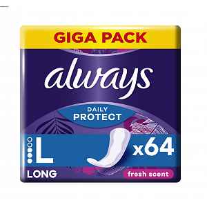 Always Daily Protect Long Fresh Scent intimky 64 ks