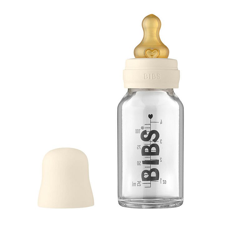 BIBS Lahev skleněná Baby Bottle 110 ml, Ivory