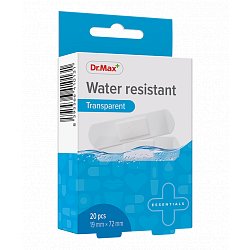 Dr.Max Water resistant Transparent 19mm x 72mm náplast 20 ks