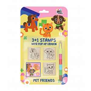 JIRI MODELS Razítková sada s voskovkou Domácí zvířata