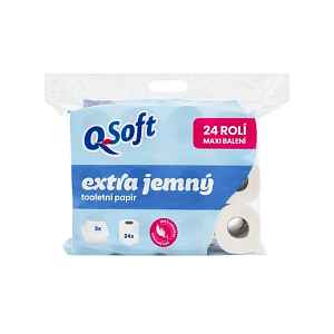 Q-Soft toaletní papír extra jemný 3vrstvý MAXI balení 24 ks