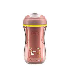 CHICCO Hrneček Active s tvrdým náustkem pink, 14m+