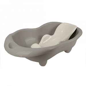 Dolu Dětská vanička Hippo s lehátkem, šedá, 26x84,5x50,5 cm