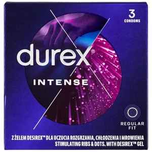 Durex Intense Orgasmic – vroubkované kondomy (3 ks)