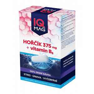 IQ Mag Hořčík 375 mg + vitamin B6 60 tobolek