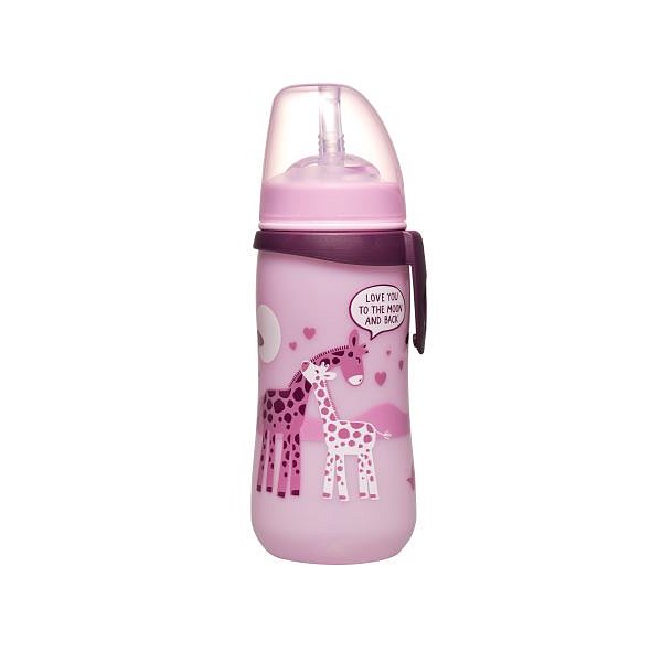 NIP Straw cup láhev s brčkem holka 330ml