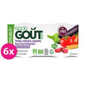 Good Gout BIO Špagety s lilkem a hovězím masem 6 x (2x190 g)