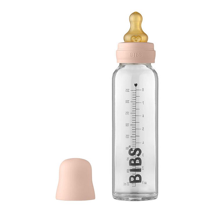 BIBS Lahev skleněná Baby Bottle 225 ml, Blush