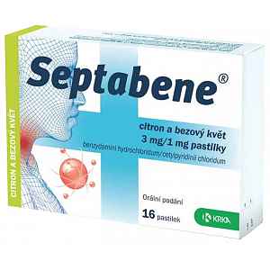 Septabene citron a bezový květ 3mg/1mg pas.16