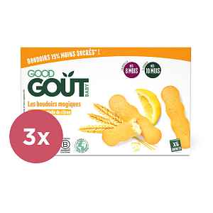 GOOD GOUT BIO Piškoty s esenciálním citronovým olejem 3 x 120 g