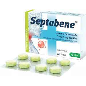 Septabene citron a bezový květ 3mg/1mg pas.16