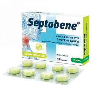 Septabene citron a bezový květ 3mg/1mg pas.16