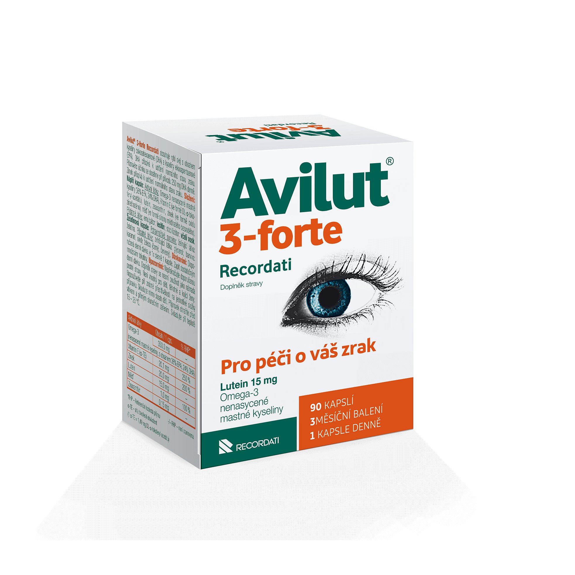 Avilut 3-forte Recordati 90 kapslí