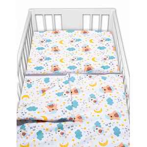 Baby Nellys 2-dílné bavlněné povlečení Sny medvídků - hnědá, bílá, 135x100 cm