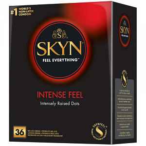 Intense Feel – bezlatexové kondomy s vroubky (36 ks)