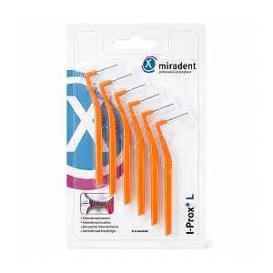 Miradent I-Prox L Conical 0,8 mm mezizubní kartáčky oranžové 6 ks