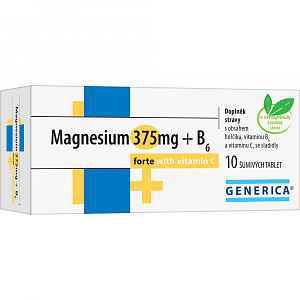 Magnesium 375mg+B6 forte Generica+Vit.C eff.tbl.10