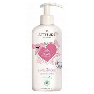Dětské tělové mýdlo a šampon (2 v 1) ATTITUDE Baby leaves bez vůně 473 ml